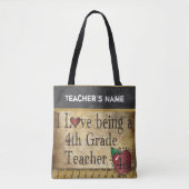 Love Being hat 4th Grad Teacher DIY Tasche (Vorderseite)