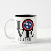 LOVE Bellevue Tennessee 11oz Zweifarbige Tasse (Links)