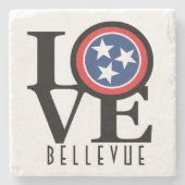 LOVE Bellevue Tennessee Steinuntersetzer (Vorderseite)