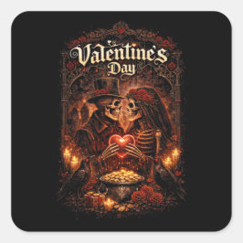 Love Beyond the Grave Quadratischer Aufkleber