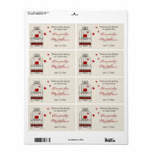 Love Bird auf der Gastgeschenk Hochzeit "Birdcage" (Vorne)