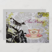 Love Bird Boho Chic Brautparty Tee Party Einladung (Vorne/Hinten)