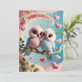 Love Bird Einladung (Stehend Vorderseite)