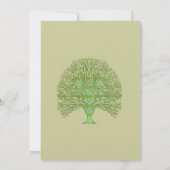 Love Bird Green Swirl Tree Einladung Hochzeit (Rückseite)