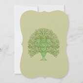 Love Bird Green Swirl Tree Einladung Hochzeit (Rückseite)