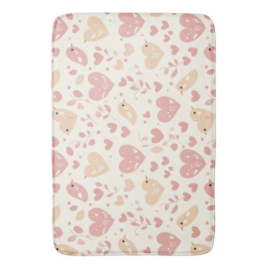 Love Bird & Herz Badematte (Vorderseite Vertikal)