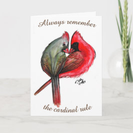 Love Bird Kardinal Rule Valentine's Day Card Feiertagskarte