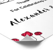 Love Bird Lieblings Wedding Brautparty Poster (Ecke)