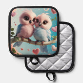 Love Bird Linen Holder Topflappen (Vorderseite/Rückseite)