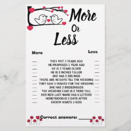 Love Bird Mehr oder weniger Paare Duschkarte Flyer