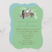 Love Bird Musical Notes Forest Woodpecker Barn Einladung (Vorne/Hinten)