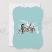 Love Bird Musical Notes Forest Woodpecker Barn Einladung (Rückseite)