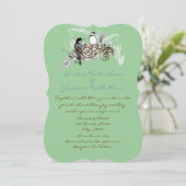 Love Bird Musical Notes Forest Woodpecker Barn Einladung (Stehend Vorderseite)