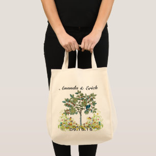 Love Bird Swirl Tree Wedding Date Honeymoon Tasche