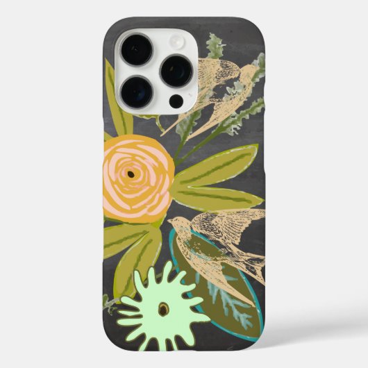 Love Bird und Flora iPhone Case-Mate iPhone Hülle (Rückseite)