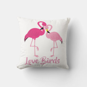 Love Bird Valentinstag Kissen mit Flamingos.