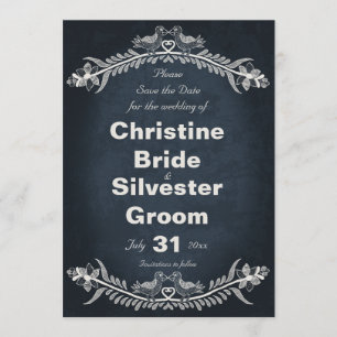 Love Bird Vines, 5x7 Hochzeitsankündigung Save The Date