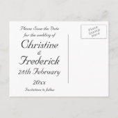 Love Birds 2, Save the Date Postkarte (Rückseite)