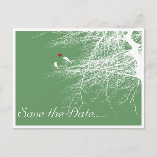 Love Birds 2, Save the Date Postkarte (Vorderseite)