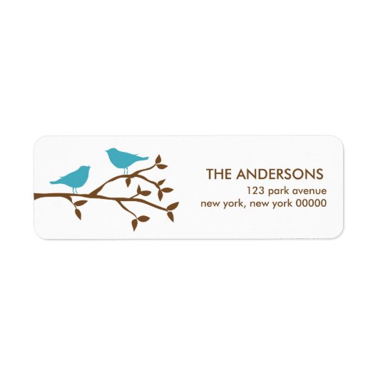 Love Birds Address Labels (Vorne)