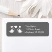 Love Birds Address Labels (Grau) (Insitu)