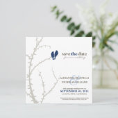 Love Birds Ankündigung Datum freihalten (Stehend Vorderseite)