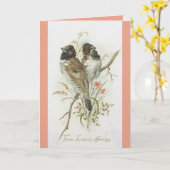Love Birds Anniversary Greeting Card Karte (Gelbe Blume)