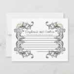 Love Birds Black/White Wedding Advice Card Hinweiskarte<br><div class="desc">Diese bezaubernden, schriftlichen Advice Cards sind perfekte Ergänzung zu jeder Hochzeit. Gib diese Karten einfach an deine Gäste, zusammen mit den schönen Tips Sharpie Stiften. Ihre Gäste können sich dann alle Ratschläge für die neue Braut und den neuen Bräutigam notieren. Diese sind in einer Größe von 4, 25" x 5,...</div>