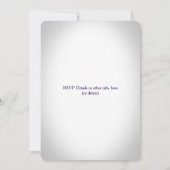 Love Birds Branches Lila & Navy Hochzeit Einladung (Rückseite)