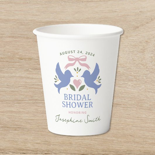 Love Birds Brautparty Pappbecher