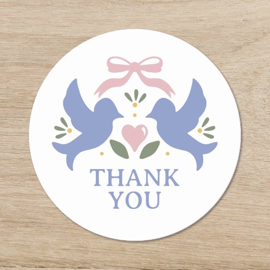 Love Birds Brautparty Runder Aufkleber