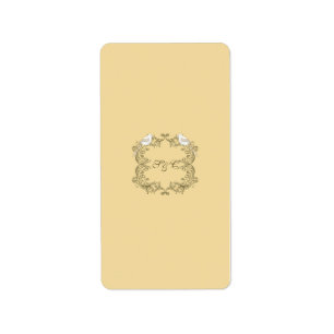 Love Birds Brown/Tan Wedding Candy Wrapper Adressaufkleber