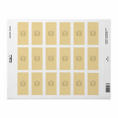 Love Birds Brown/Tan Wedding Candy Wrapper Adressaufkleber (Vorne)