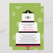 Love Birds Cake Polterabend Einladung (Vorne/Hinten)