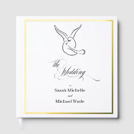 Love Birds Calligraphy Wedding Gästebuch