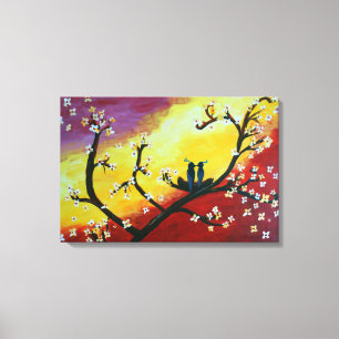 Love Birds Canvas Print Leinwanddruck