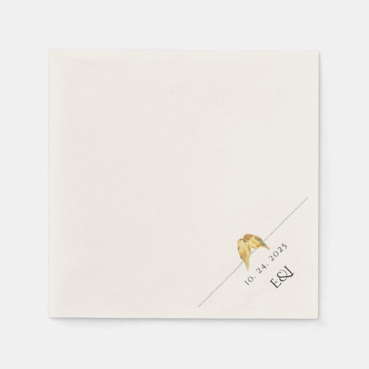 Love Birds' Cocktail Hour Serviette (Vorderseite)