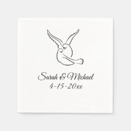 Love Birds Cocktail Napkins Serviette