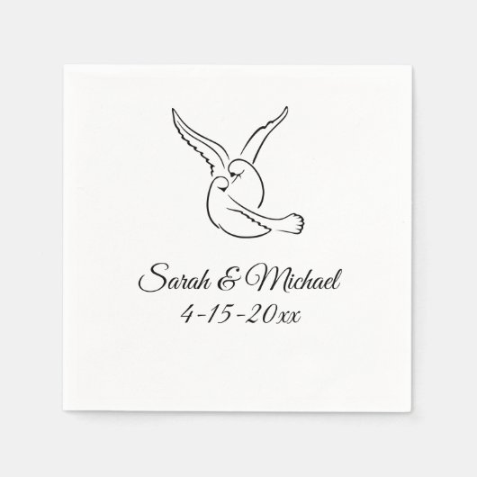 Love Birds Cocktail Napkins Serviette (Vorderseite)