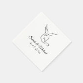 Love Birds Cocktail Napkins Serviette (Ecke)