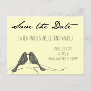 Love Birds Collection: Save the Date Ankündigungspostkarte