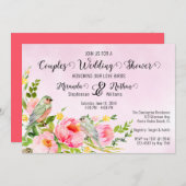 Love Birds Couples Polterabend laden Einladung (Vorne/Hinten)