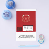 Love Birds Crimson/Creme Wedding Candy Wrapper Flyer (Einzeln)