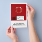 Love Birds Crimson/Creme Wedding Candy Wrapper Flyer (Handgriff)