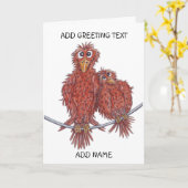 Love Birds Cuddling Card Karte (Gelbe Blume)