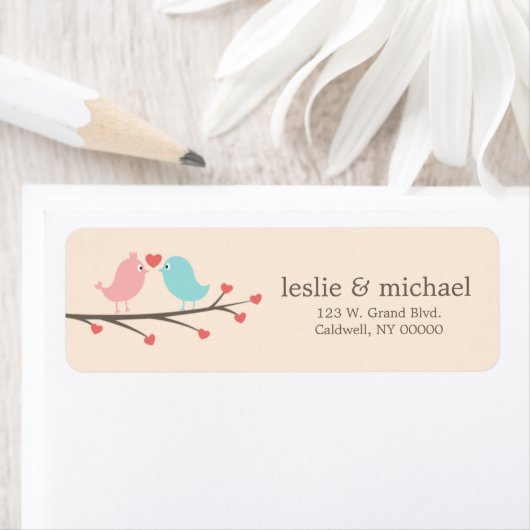 Love Birds Custom Address Labels (Insitu)