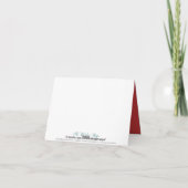 Love Birds Custom Dankeschön Card (Cranberry) Dankeskarte (Rückseite)