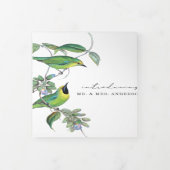 Love Birds Elopement Foto Gallery Dreifach Gefaltete Einladung (Cover)