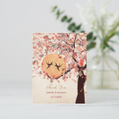 Love Birds - Fall Wedding Thank You Card Postkarte (Stehend Vorderseite)