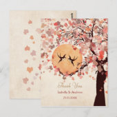 Love Birds - Fall Wedding Thank You Card Postkarte (Vorne/Hinten)
